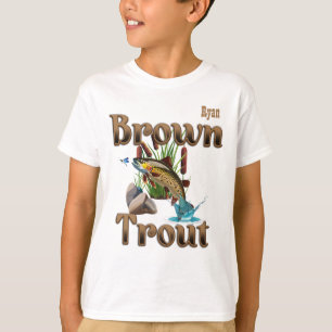 Bruine forel jongen is t-shirt