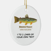 Bruine forel keramisch ornament (Rechts)