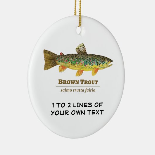 Bruine forel keramisch ornament (Rechts)