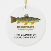 Bruine forel keramisch ornament (Voorkant)