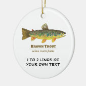 Bruine forel keramisch ornament (Links)