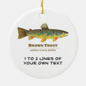 Bruine forel keramisch ornament (Achterkant)