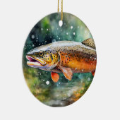 Bruine forel keramisch ornament (Rechts)