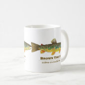 Bruine forel Latijn Ichthyology Koffiemok (Voorkant rechts)