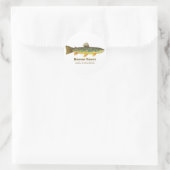 Bruine forel Latijn Ichthyology Ronde Sticker (Tas)