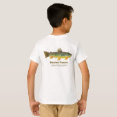 Bruine forel Latijn Ichthyology T-shirt (Achterkant volledig)