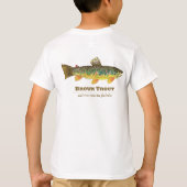 Bruine forel Latijn Ichthyology T-shirt (Achterkant)