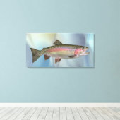 Bruine Forel met Roze Streep Canvas Kunst (Insitu (Houten vloer))