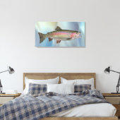 Bruine Forel met Roze Streep Canvas Kunst (Insitu (Slaapkamer))