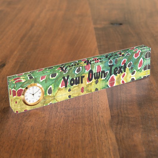 Bruine forel naambordje (Zijkant)