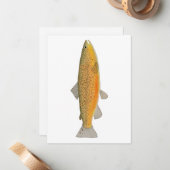 Bruine forel notitiekaartje (Voorkant / Achterkant in situ)