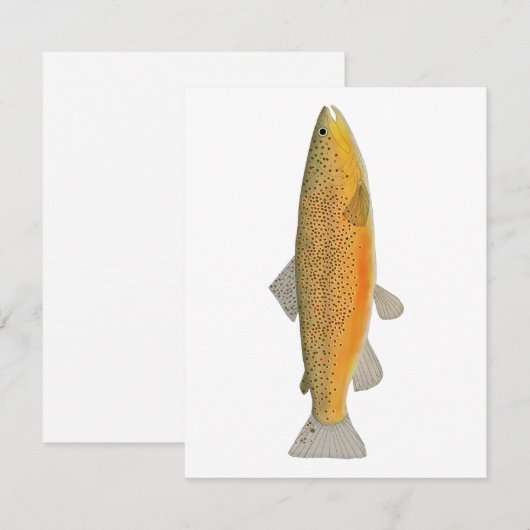 Bruine forel notitiekaartje (Voorkant / Achterkant)