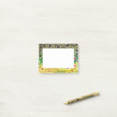 Bruine forel post-it® notes (Op bureau)