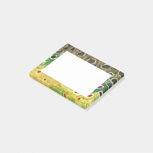 Bruine forel post-it® notes (Schuin)