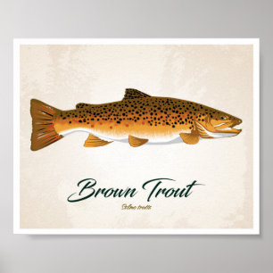 Bruine forel poster