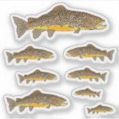 Bruine forel sticker (Voorkant)