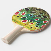 Bruine forel tafeltennisbatje (Voorkant Gekanteld)