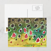 Bruine forel vis briefkaart (Voorkant / Achterkant)