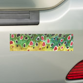 Bruine forel vis bumpersticker (Op auto)