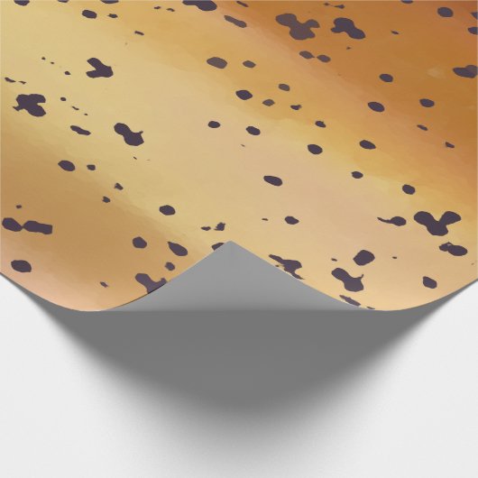 Bruine forel vis huid leuk gespikkeld patroon cadeaupapier (Hoek)