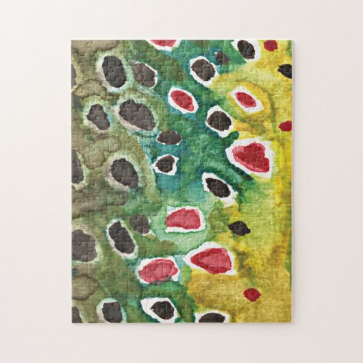 Bruine forel vis legpuzzel (Verticaal)