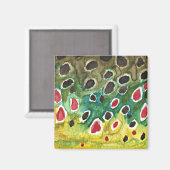 Bruine forel vis magneet (Voorkant / Achterkant)