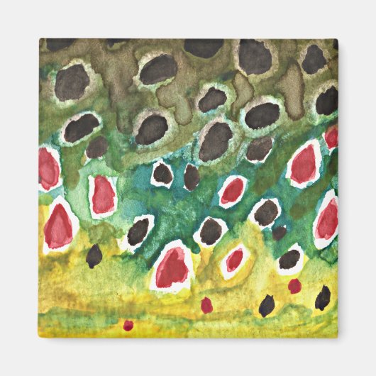 Bruine forel vis magneet (Voorkant)