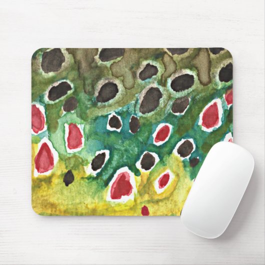 Bruine forel vis muismat (Met muis)