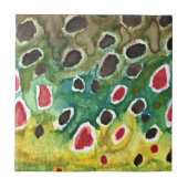 Bruine forel vis tegeltje (Voorkant)