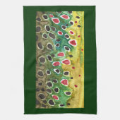 Bruine forel vis theedoek (Verticaal)