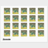 Bruine forel vis vierkante sticker (Vel)