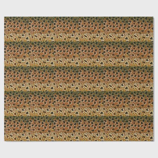 Bruine forel vishuidskleur cadeaupapier (Vlak)