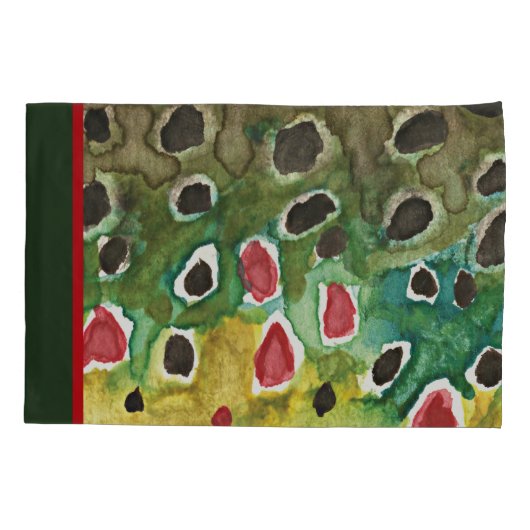 Bruine forel vissen, decorteren kussensloop (Achterkant)