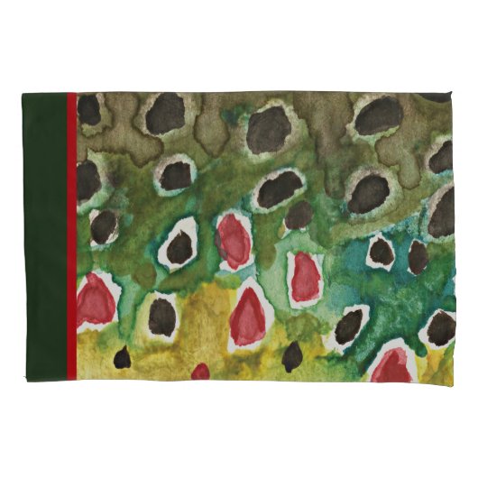 Bruine forel vissen, decorteren kussensloop (Voorkant)