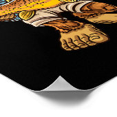 Bruine forel Vist Bigfoot Hunting Fisherme Poster (Hoek)