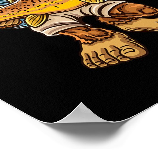 Bruine forel Vist Bigfoot Hunting Fisherme Poster (Hoek)