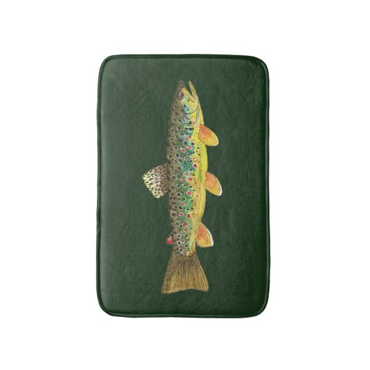 Bruine forel Vist, Ichthyology Badmat (Voorkant Verticaal)