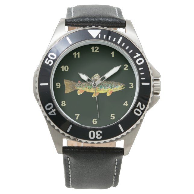 Bruine forel Vist, Ichthyology Horloge (Voorkant)