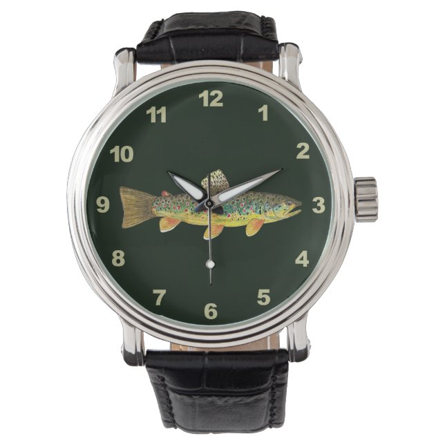 Bruine forel Vist, Ichthyology Horloge (Voorkant)