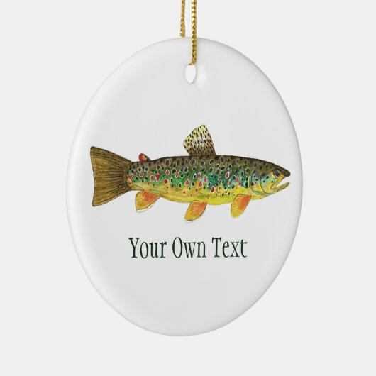 Bruine forel Vist, Ichthyology Keramisch Ornament (Rechts)