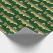 Bruine forel Vist Ichthyology Mannen Women Angler' Cadeaupapier (Hoek)