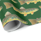 Bruine forel Vist Ichthyology Mannen Women Angler' Cadeaupapier (Rol Hoek)