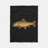 Bruine forel Vist vliegvissen buiten en natuur Fleece Deken (Voorkant)