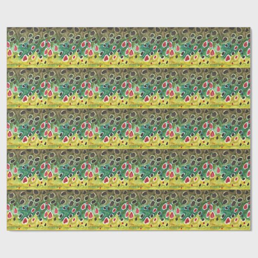 Bruine forel vliegen cadeaupapier (Vlak)