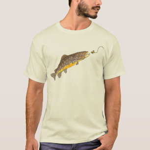 Bruine forel vliegen t-shirt