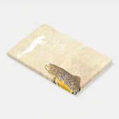 Bruine forel vliegende aas post-it® notes (Schuin)