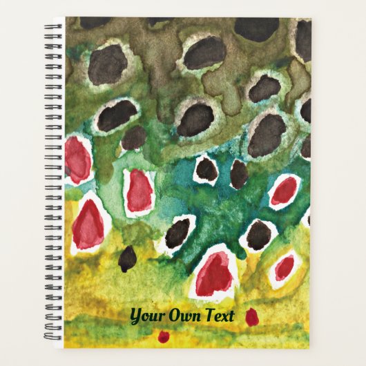 Bruine forel vliegende hengels planner (Voorkant)