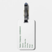 Bruine forel vliegende vissers bagagelabel (Achterkant verticaal)