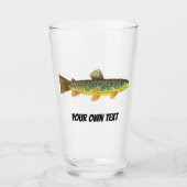 Bruine forel vliegende vissers glas (Voorkant)