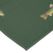 Bruine forel vliegt Ichthyology Decor Green Tafelkleed (Gekanteld)